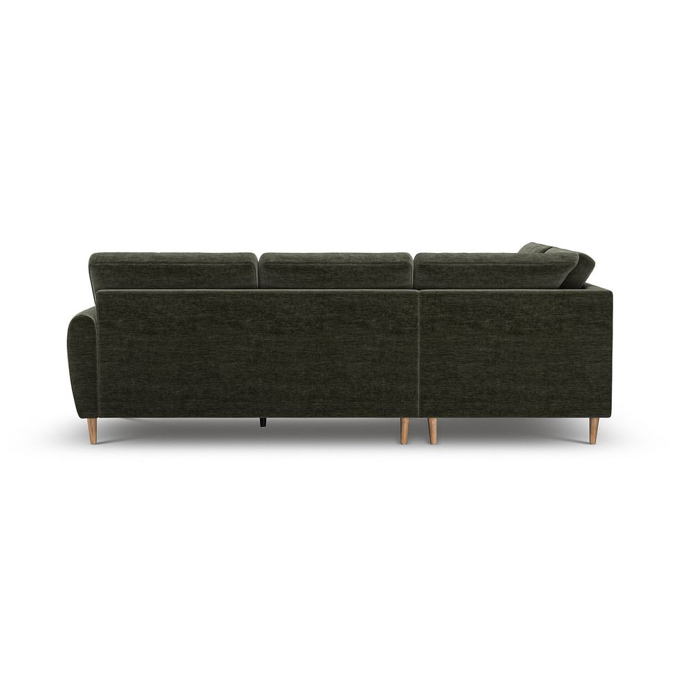 Zara Right Hand Corner Chaise Sofa in Canna Dark Green Fabric 4