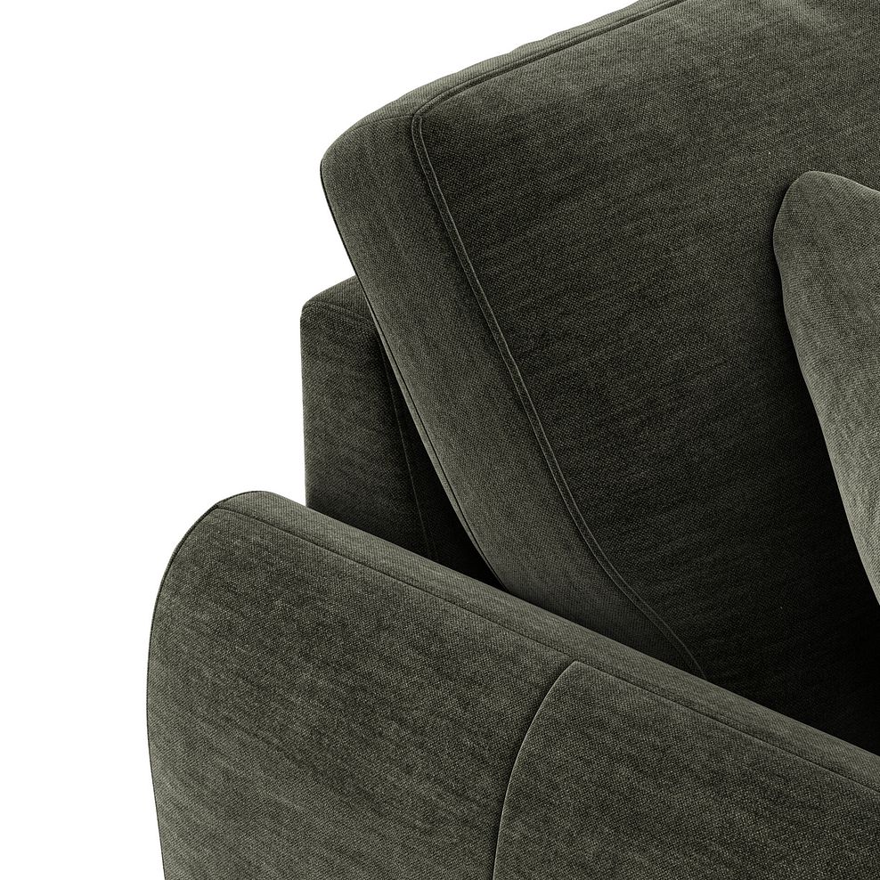 Zara Right Hand Corner Chaise Sofa in Canna Dark Green Fabric 8