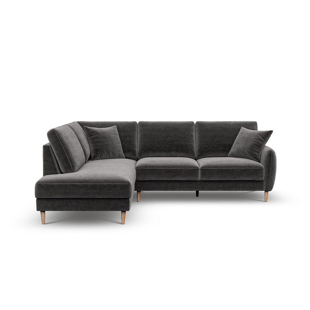 Zara Right Hand Corner Chaise Sofa in Canna Dark Grey Fabric 2