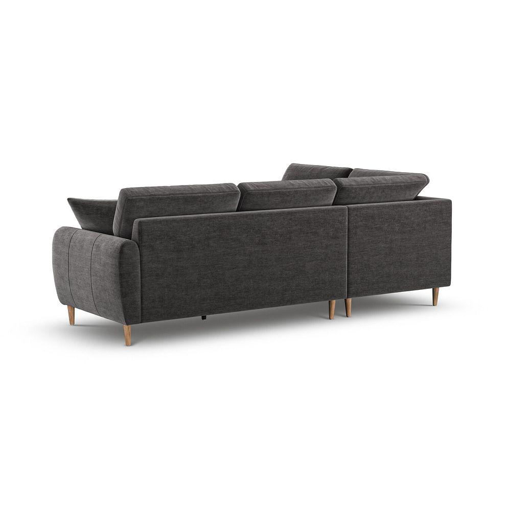 Zara Right Hand Corner Chaise Sofa in Canna Dark Grey Fabric 3
