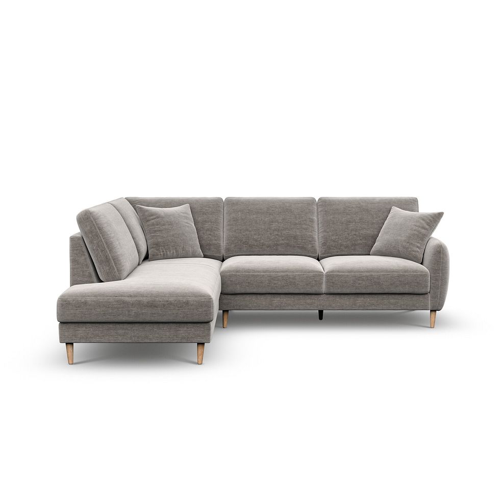 Zara Right Hand Corner Chaise Sofa in Canna Grey Fabric 2