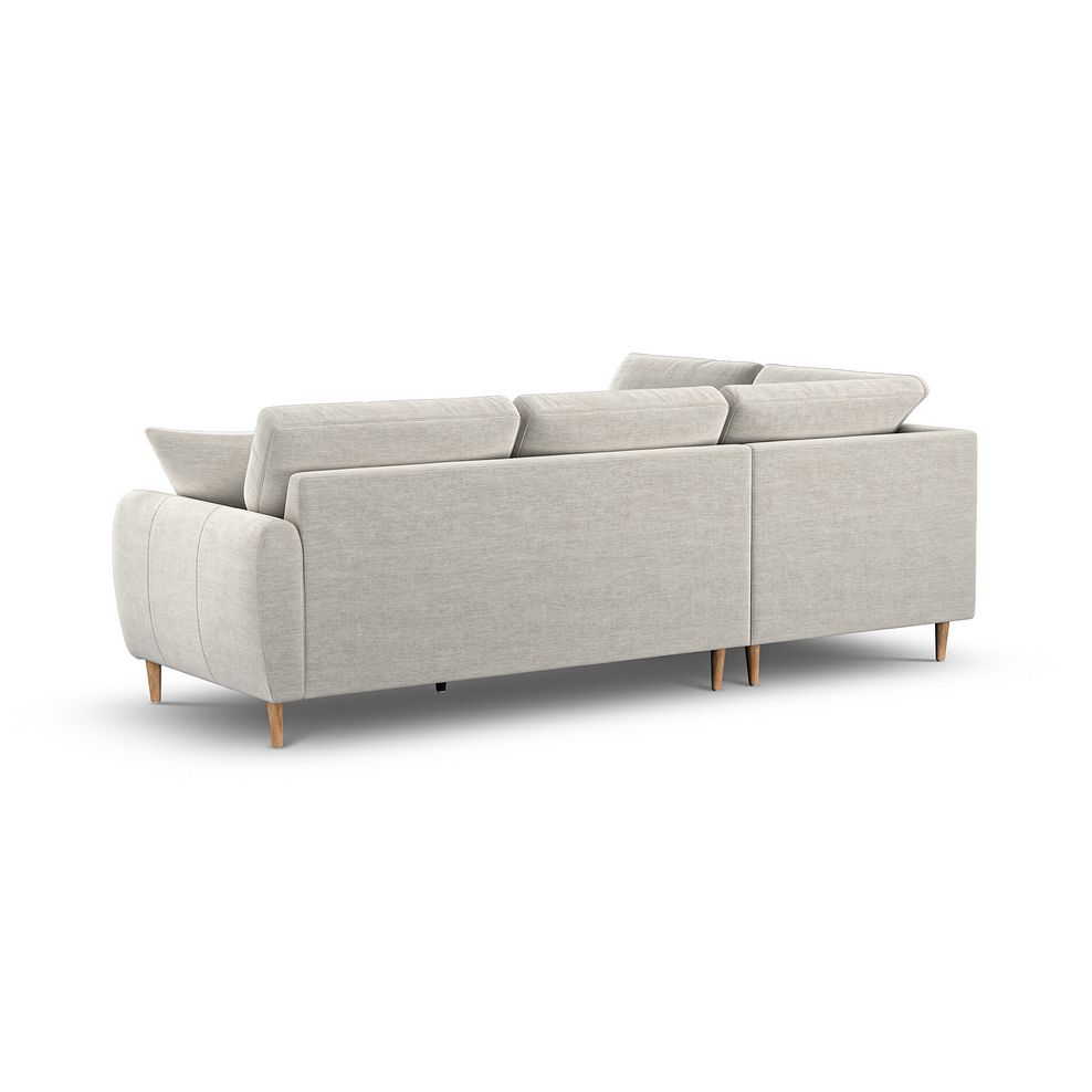 Zara Right Hand Corner Chaise Sofa in Canna Light Grey Fabric 3