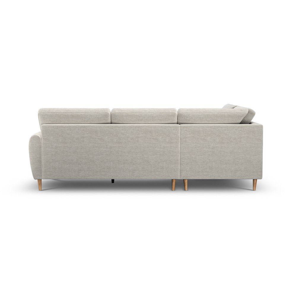 Zara Right Hand Corner Chaise Sofa in Canna Light Grey Fabric 4