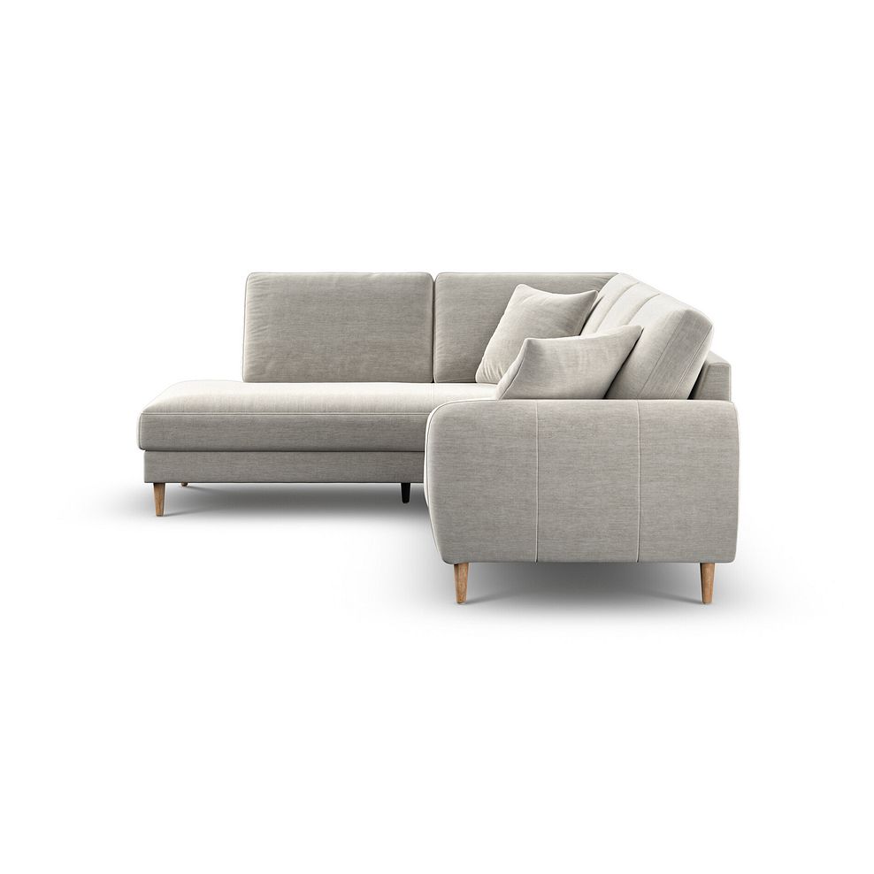 Zara Right Hand Corner Chaise Sofa in Canna Light Grey Fabric 5