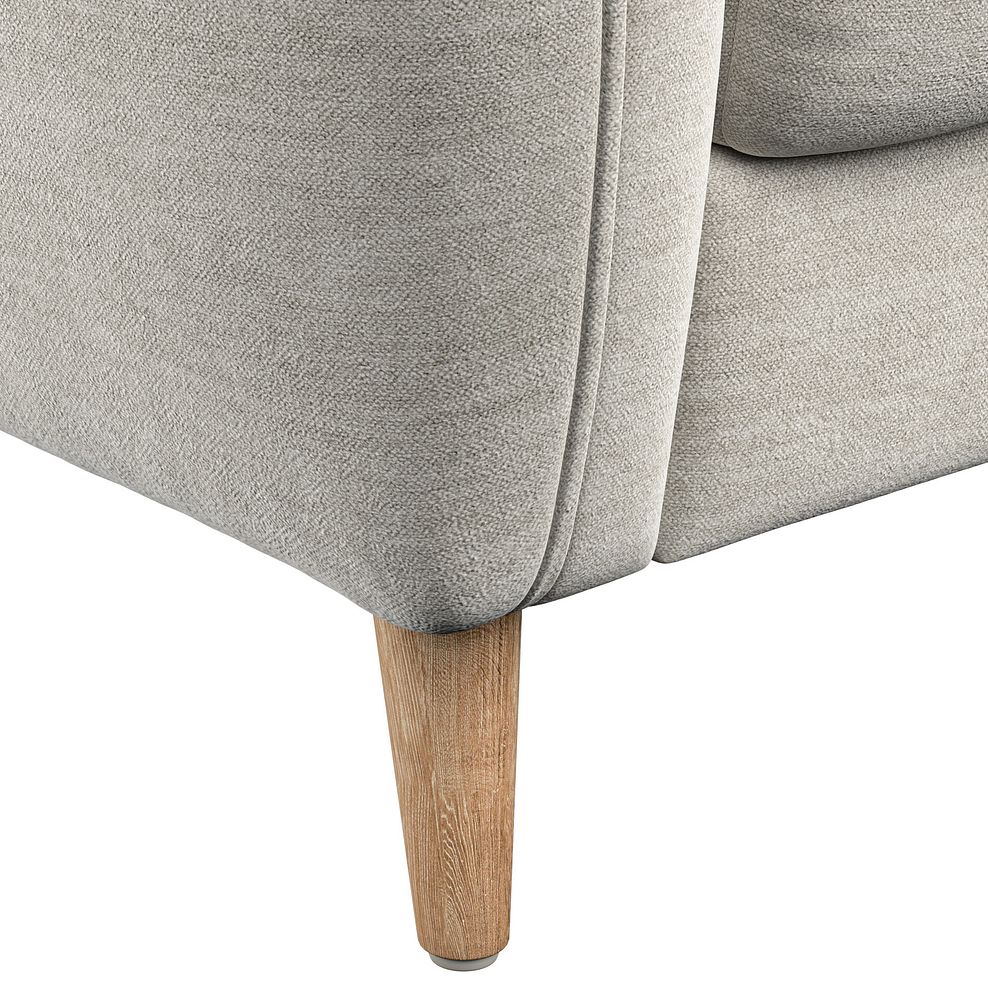 Zara Right Hand Corner Chaise Sofa in Canna Light Grey Fabric 8