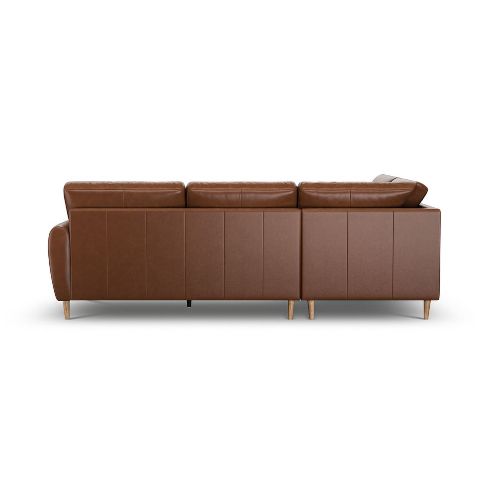 Zara Right Hand Corner Chaise Sofa in Chestnut Brown Leather 4
