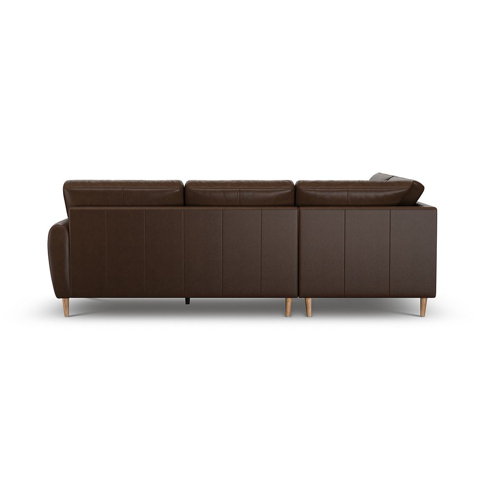 Zara Right Hand Corner Chaise Sofa in Dark Brown Leather 4