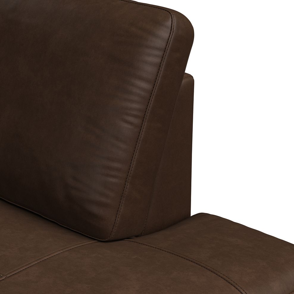 Zara Right Hand Corner Chaise Sofa in Dark Brown Leather 11