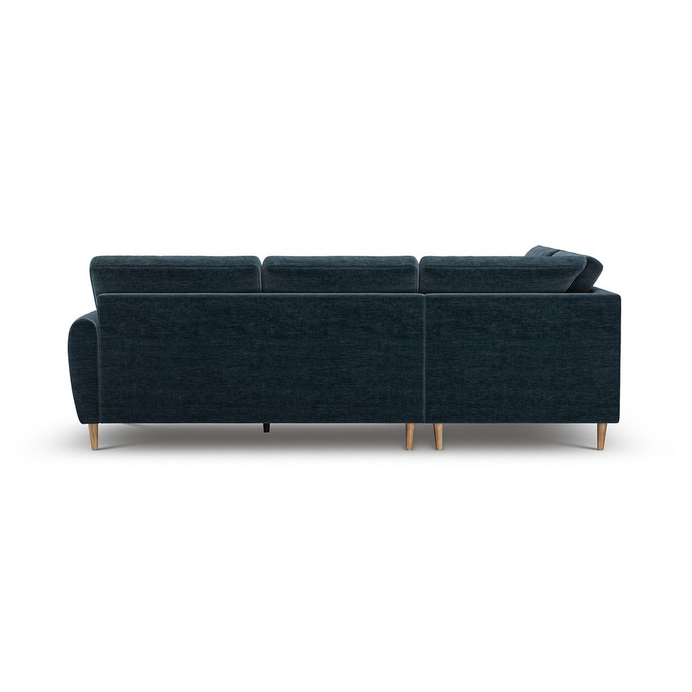 Zara Right Hand Corner Chaise Sofa in Steel Blue Fabric 4