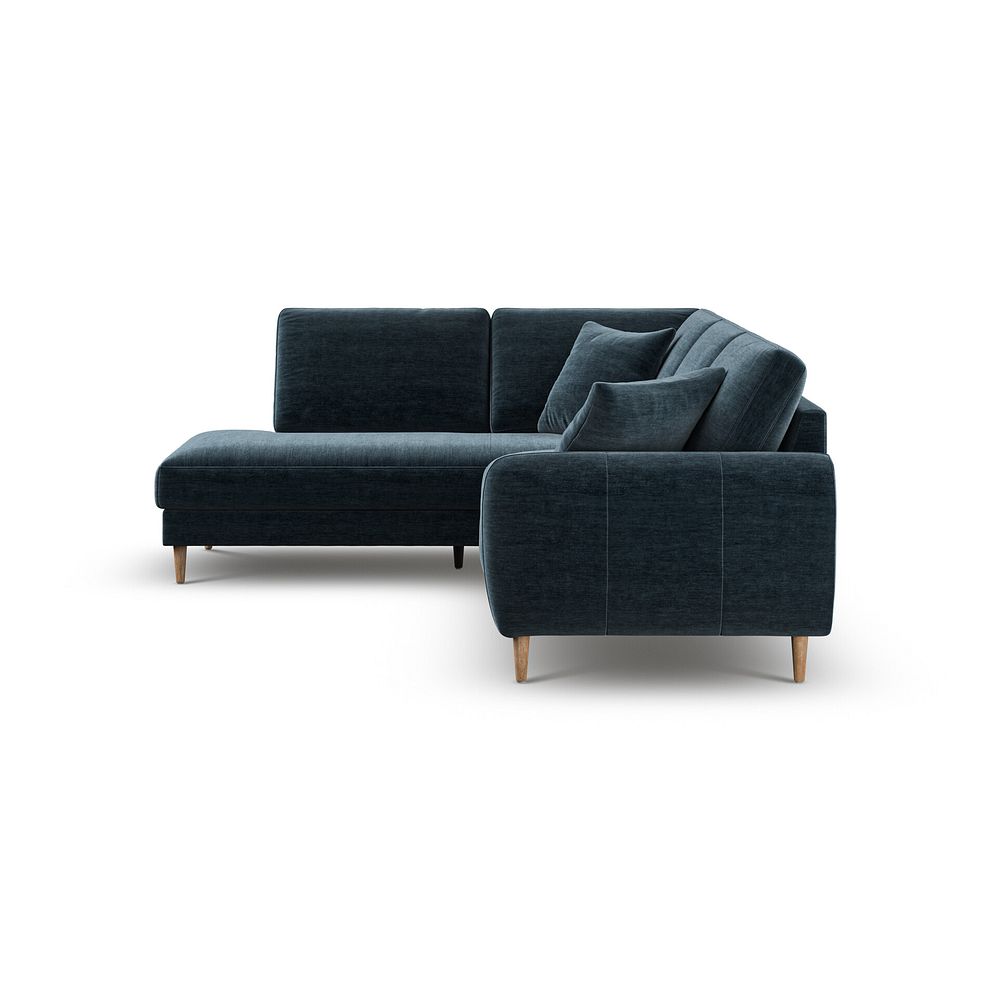Zara Right Hand Corner Chaise Sofa in Steel Blue Fabric 5