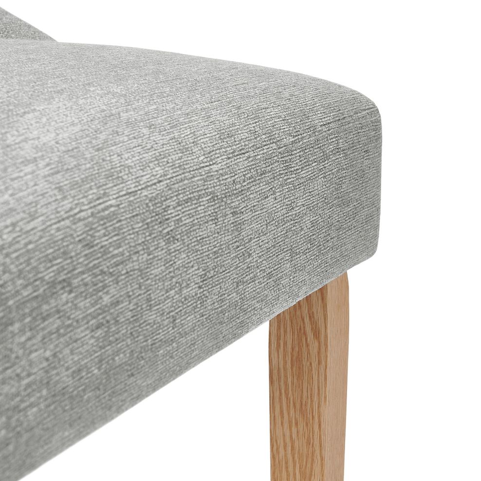 Zola Chair in Conway Grey Fabric with Oak leg 6