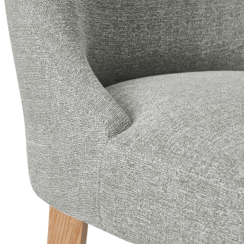 Zola Chair in Conway Grey Fabric with Oak leg 7