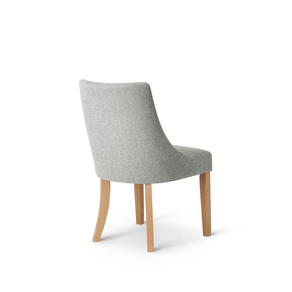 Zola Chair in Conway Grey Fabric with Oak leg 4