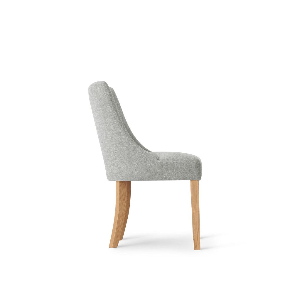 Zola Chair in Conway Grey Fabric with Oak leg 3
