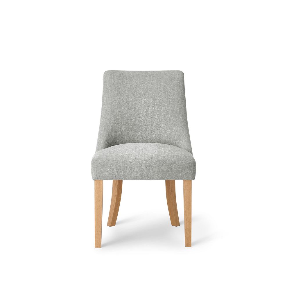 Zola Chair in Conway Grey Fabric with Oak leg 2