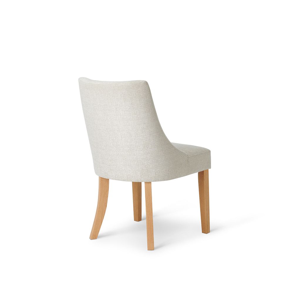 Zola Chair in Conway Stone Fabric with Oak leg 2