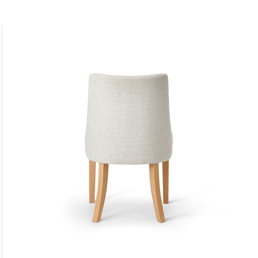 Zola Chair in Conway Stone Fabric with Oak leg 3