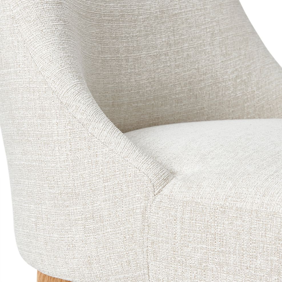 Zola Chair in Conway Stone Fabric with Oak leg 4
