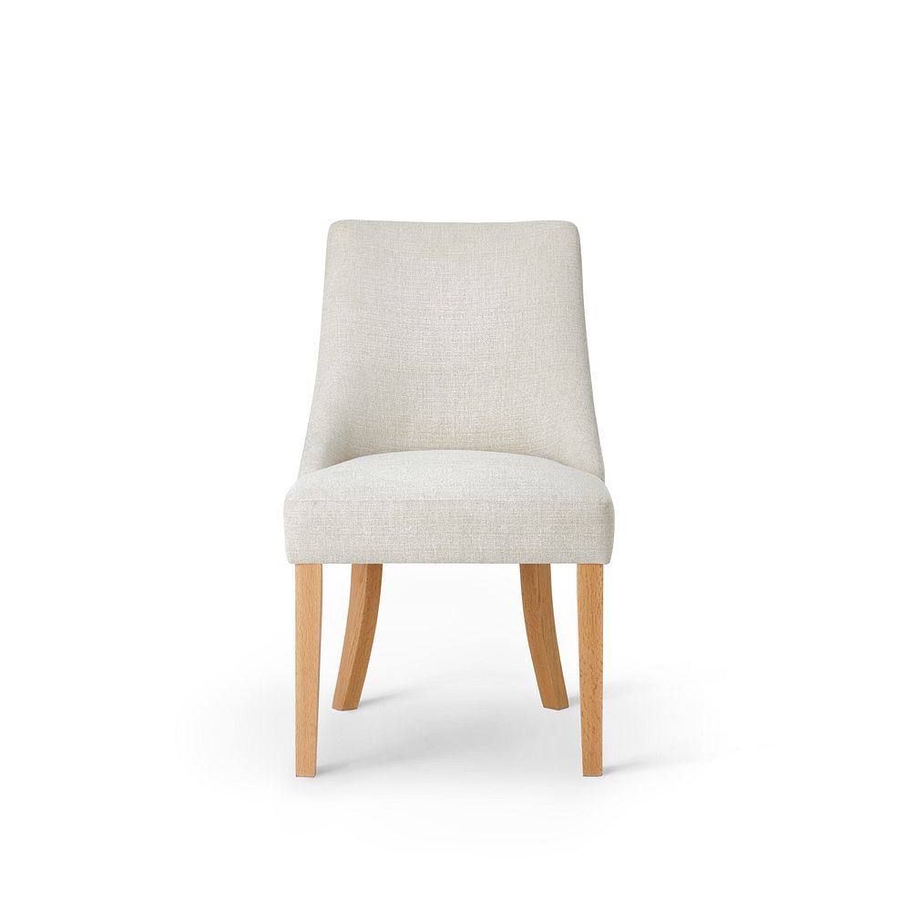 Zola Chair in Conway Stone Fabric with Oak leg 2
