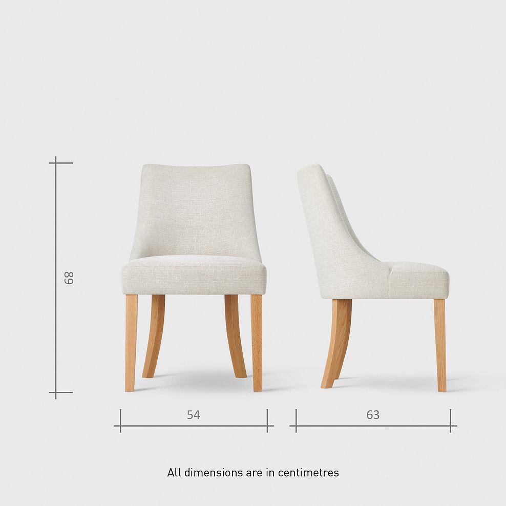 Zola Chair in Conway Stone Fabric with Oak leg 8